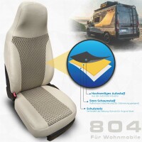 Schonbezüge für Wohnmobil Ducato Boxer Jumper 2er Set in Beige (804)