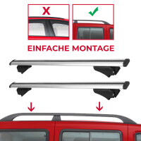 Querträger Dachträger Grundträger mit Schloss für Citroen Berlingo 2 in Grau