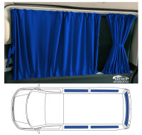 Maß Gardinen für VW Caddy 3 & 4 Kurz & Maxi mit Heckklappe (722) in Blau