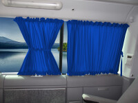 Maß Gardinen für VW T4 Caravelle lang mit Verkleidung und Heckklappe (729) in Blau