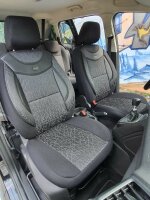 Ford S-Max 2 Baujahr ab 2015 kompatible Schonbezüge in Schwarz/Grau Muster 05