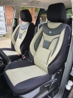 Mercedes A-Klasse W176 Baujahr 2012-2018 kompatible Schonbezüge in Schwarz/Beige 902