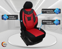 Seat Altea Baujahr 2004-2015 kompatible Schonbezüge in Schwarz/Rot 903