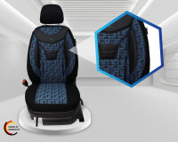 Seat Exeo Baujahr 2009-2013 kompatible Schonbezüge in Schwarz/Blau 904